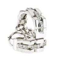 Pendientes Chimento Mujer Double classic in Oro blanco Diamante 0.22 Ct 1O00246B15 - 1O00246B15